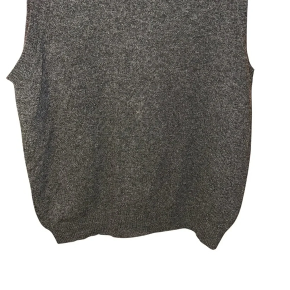 J.Crew Sweater Vest‎ Gray Lambswool Mens Large Minimalist Preppy Layer
